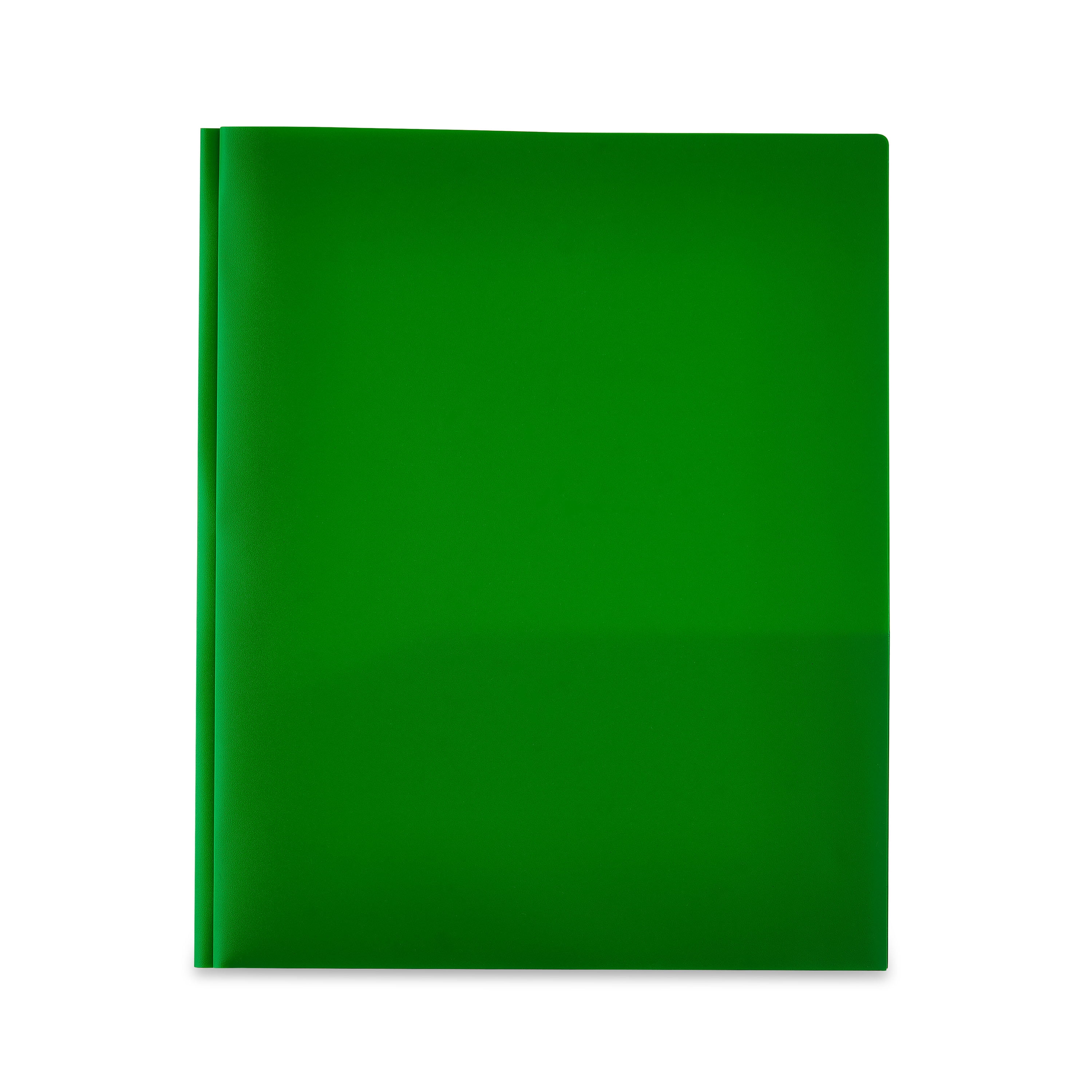 Lime Green Plastic Folder with Clasp -  #382ecligr