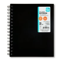 Pen+Gear Poly 5-Subject Notebook, College Ruled, 150 Sheets, 300 Pages, Black, 6" x 8"