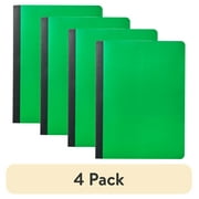 (4 pack) Pen + Gear Poly Composition Book, Wide Ruled, 80 Pages, Green, 7.5 in x 9.5 in x 0.5 in