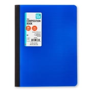 Pen+Gear Wide Ruled Poly Composition Book, 7.5" x 9.75", Blue, 80 Sheets