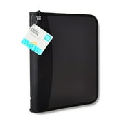 Pen+Gear Poly Zipper Binder, 1.5" Round 3 Ring , Size: 10.75" (W) x 1.75" (D) x 13.5" (H), Black