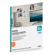 Pen+Gear Photo Stickers, 10 Sheets, White, 8.5 x 11