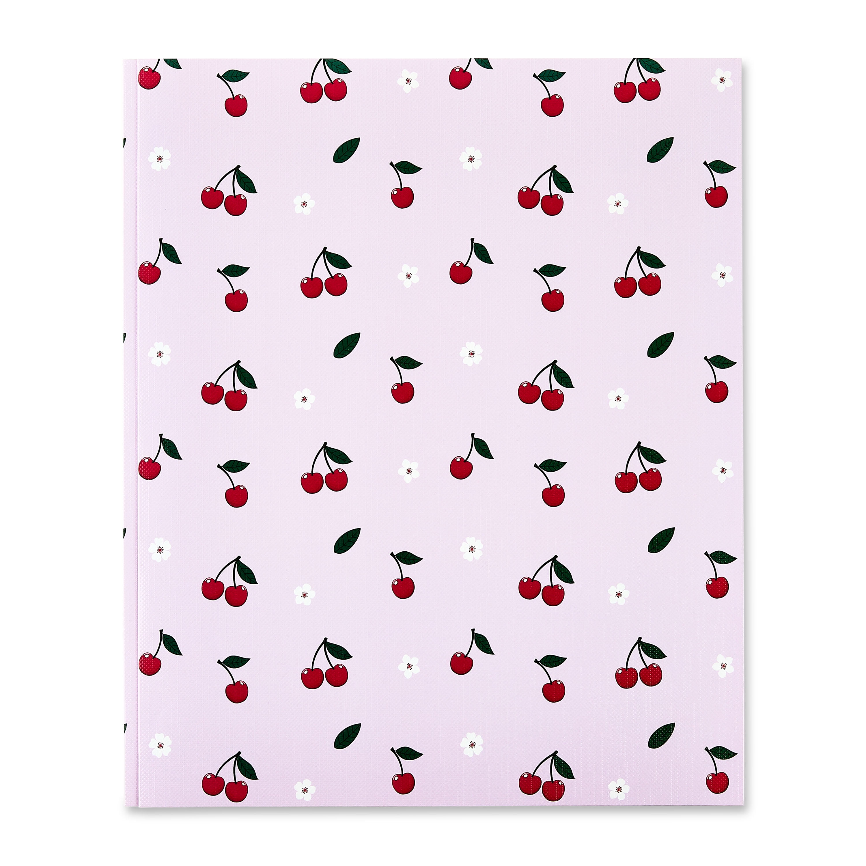 Pen+Gear 3-Prong Letter Size 2-Pocket Paper Folder, 9.4" x 11.4", Pink Cherries