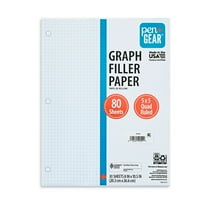 Pen+Gear Quad Filler Paper, Graph Ruled 5x5, 80 Sheets, 8" x 10.5"