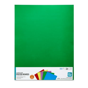 Pen + Gear Rainbow Assorted Multipack Poster Board, 22"x28", 5 Count