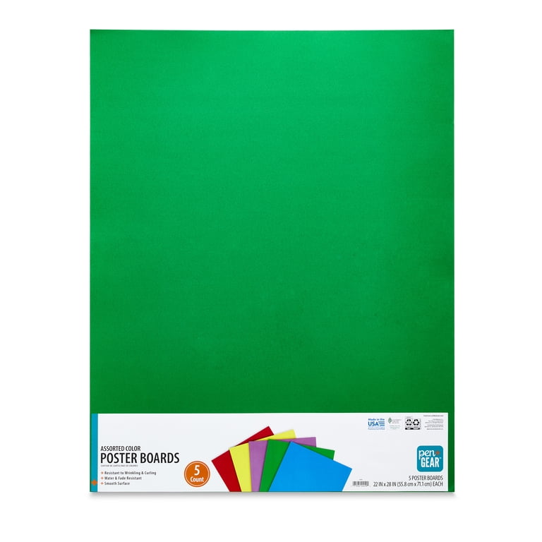 Pen + Gear Rainbow Assorted Multipack Poster Board, 22