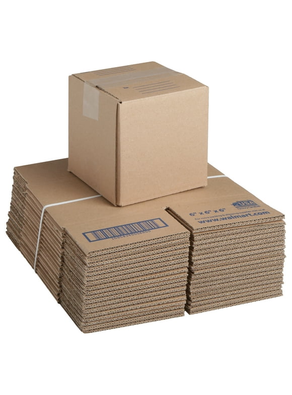 Pen+Gear Recycled Shipping Boxes 6 in. L x 6 in. W x 6 in. H, 30-Count