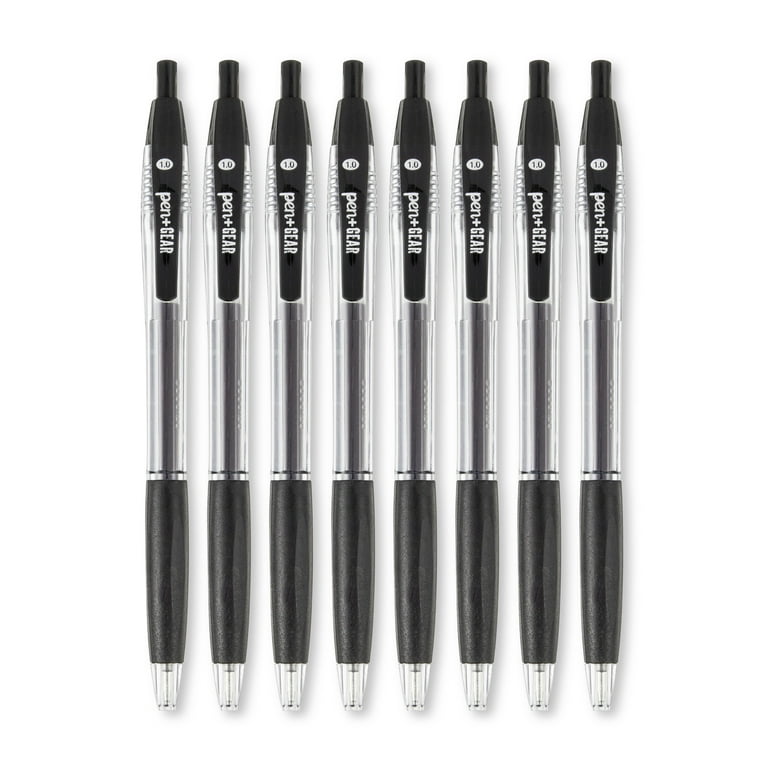 Pen+Gear Retractable Ballpoint Pens, Black, 8 Count 