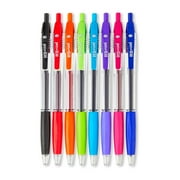 Pen+Gear Retractable Ballpoint Pens, Medium Point, 1.0 mm, 8 Count, Assorted Colors