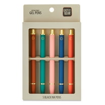 Pen+Gear Retractable Gel Pens, Medium Point, 0.7 mm, Black Ink, 5 Count