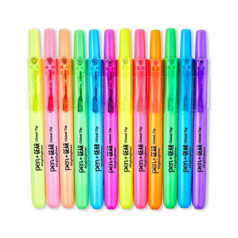 Pen + Gear Retractable Highlighters, Assorted Colors, 12 Count - DroneUp  Delivery