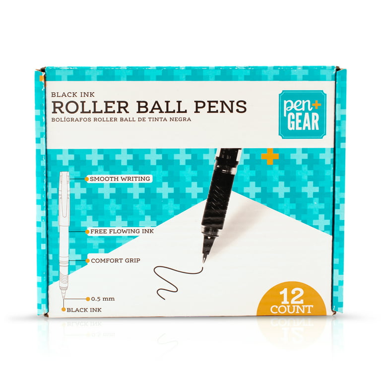 Pen + Gear Rollerball Pens, Black Ink, 12 Count 