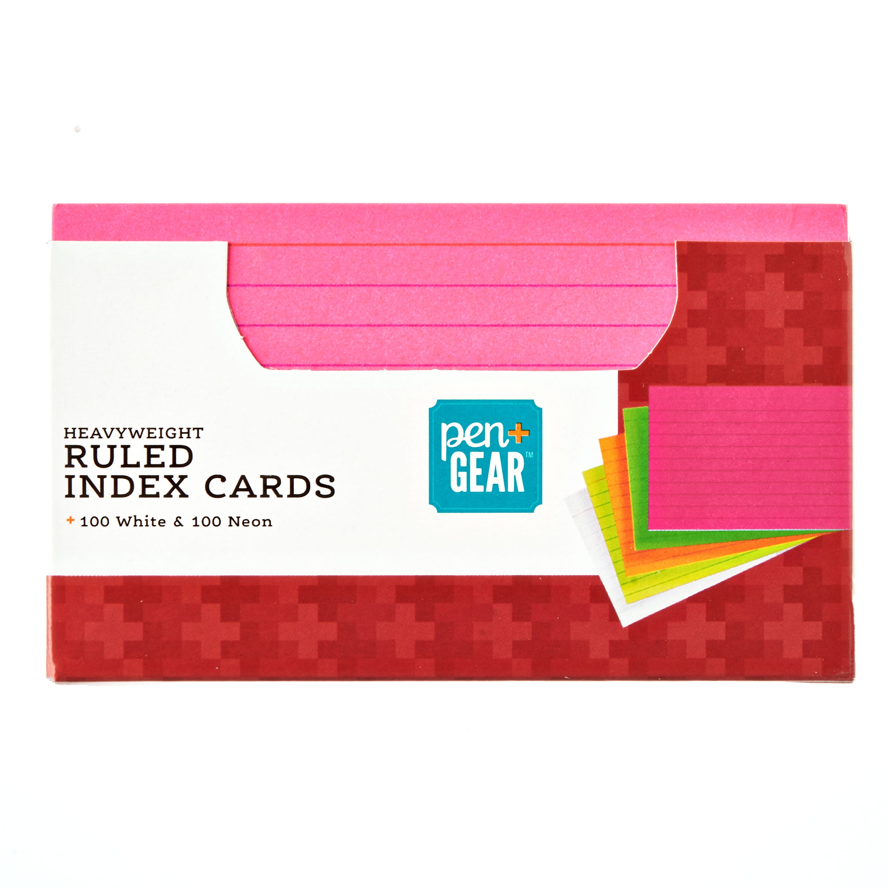 Pen + Gear Ruled Index Cards, Neon Assorted Colors, 300 Count, 3 x 5 