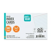 Pen+Gear Ruled Index Cards, White, 300 Count, 3" x 5"
