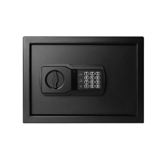 Pen + Gear Safes Model 44E20 with Electronic Lock, Backup Key, 1 Shelf, Black