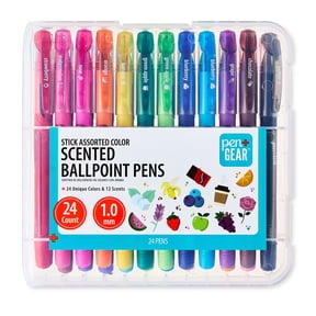 Pen+Gear Scented Ballpoint Pens, Medium Point, 1.0mm, Assorted Ink, 24 Count
