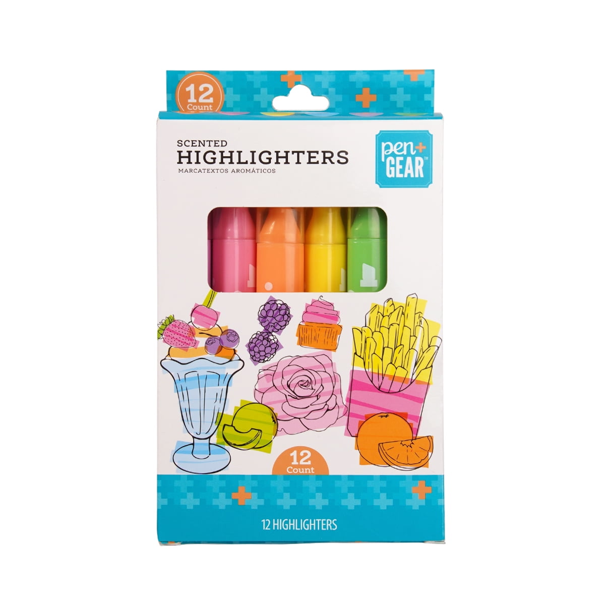 Pen + Gear Scented Highlighter, Assorted Color, 12 Count