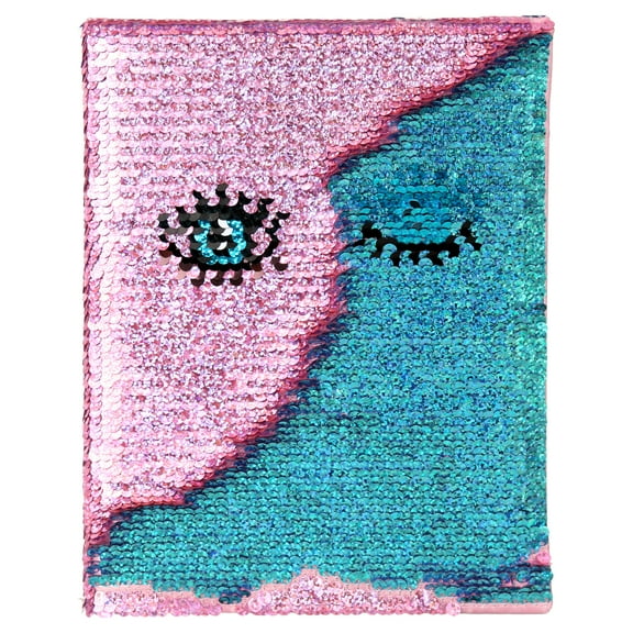 Pen+Gear Sequin Journal, Eyes, 192 Sheets, Material Unique Reversible Sequins Cover,Paper