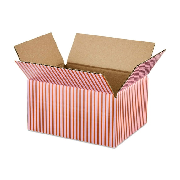 Pen+Gear Decorative Shipping Box 8" x 6" x 4" for Gifts and E-commerce Packaging