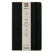 Pen+Gear Simulated Leather Journal, Black, 5" x 8.25", 240 Ruled Pages