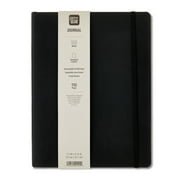 Pen+Gear Simulated Leather Journal, Black, 7.5" x 9.75", 192 Ruled Pages