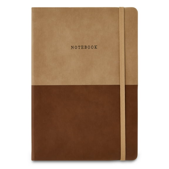 Pen+Gear Simulated Leather Journal, Brown, 6" x 8", 256 Ruled Pages