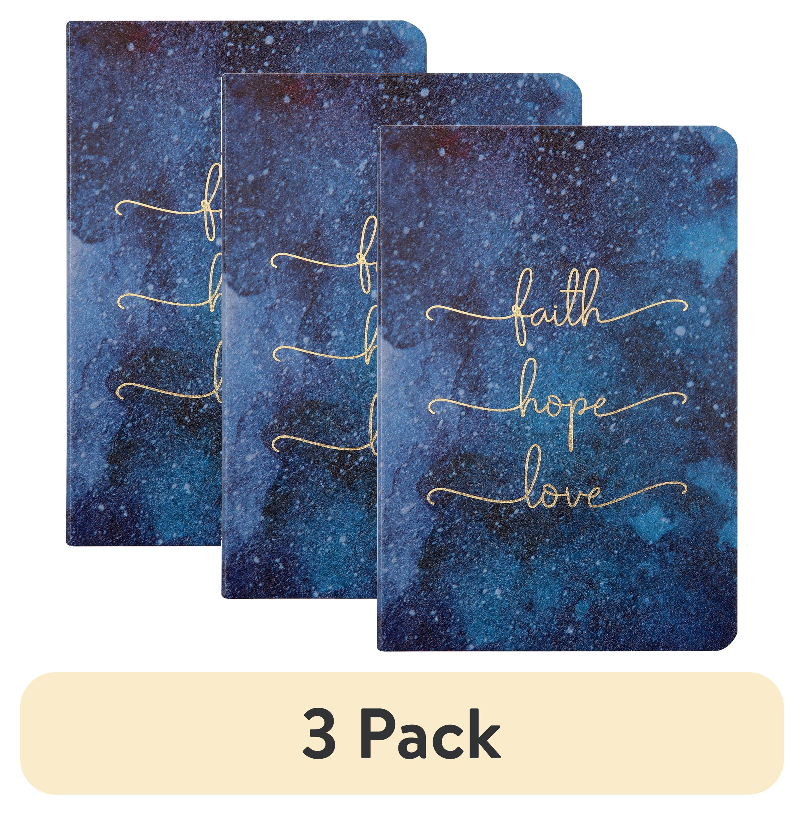 (3 pack) Pen+Gear Simulated Leather Journal, Faith Hope Love, 96 Pages ...