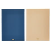 Pen+Gear Simulated Leather Journals, Dusky Taupe & Washed Indigo, 7.2x 9.9, 60 Pages Each, Set of 2