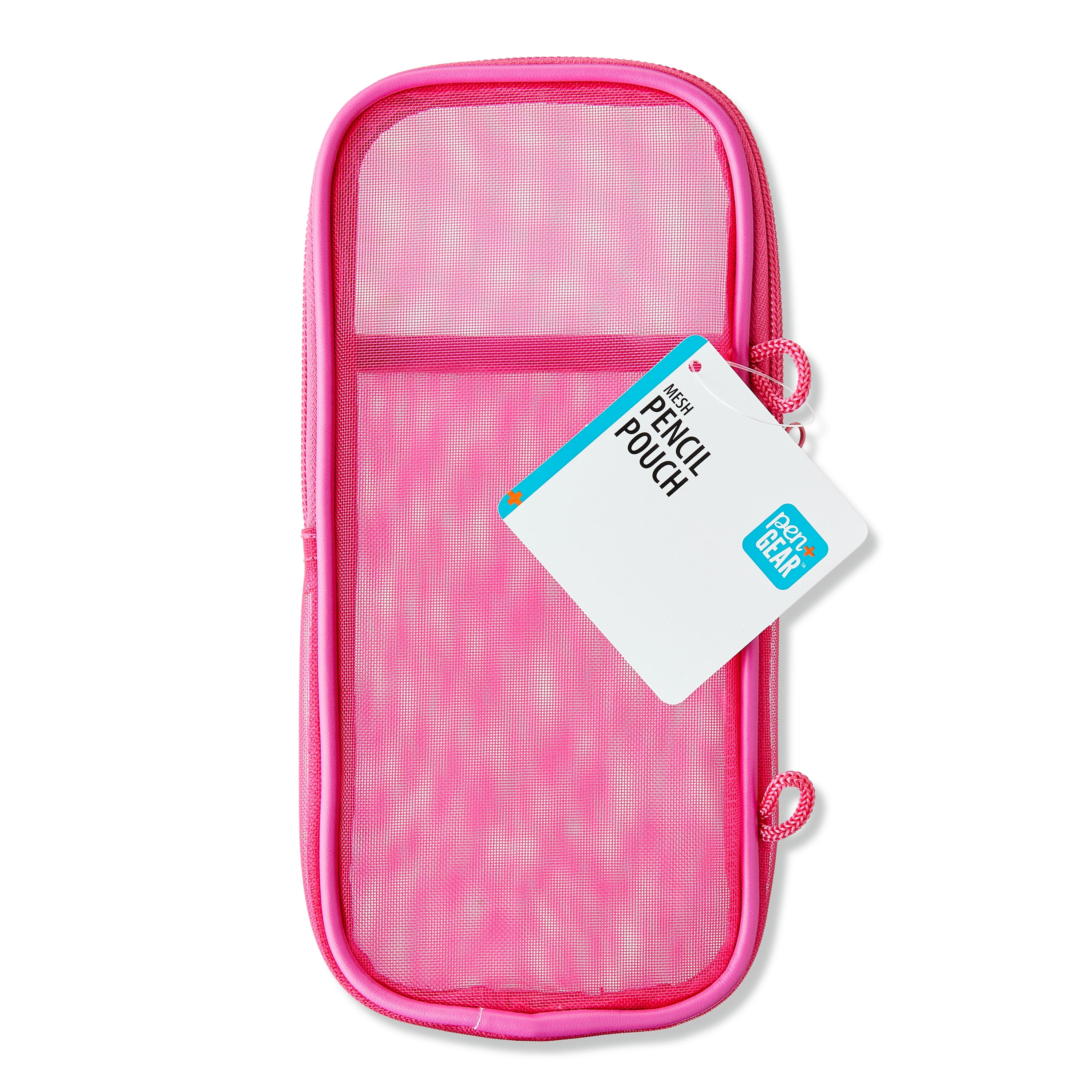 Pen+Gear Slim Mesh Pencil Pouch, Pink