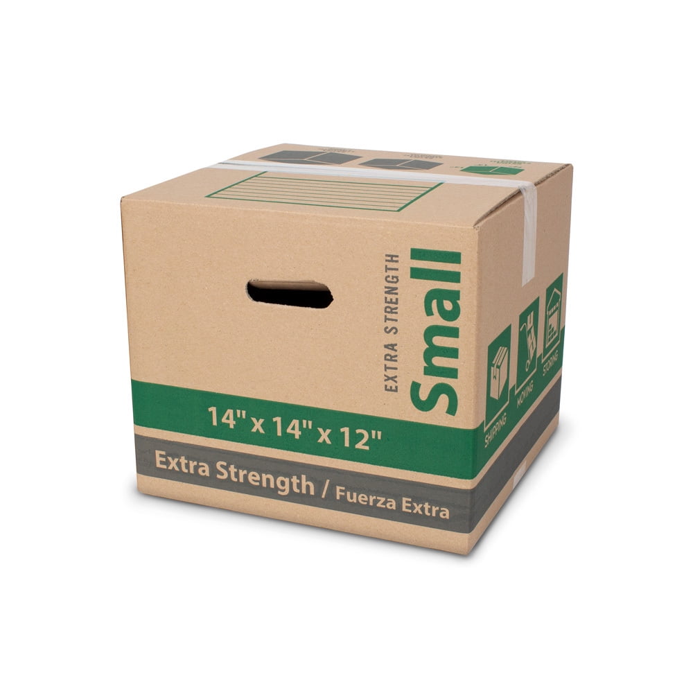 Pen+Gear Small Extra Strength Recycled Moving and Storage Box, Kraft, 14L x 14W x 12H
