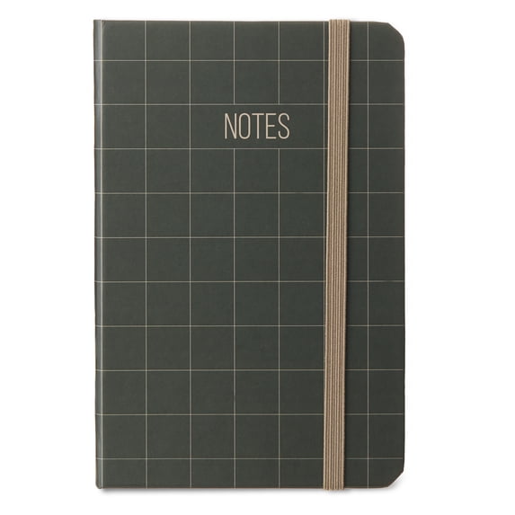 Pen+Gear Taupe Small Journal with Elastic Closure, 3.75" x 5.75", 80 Ruled Pages