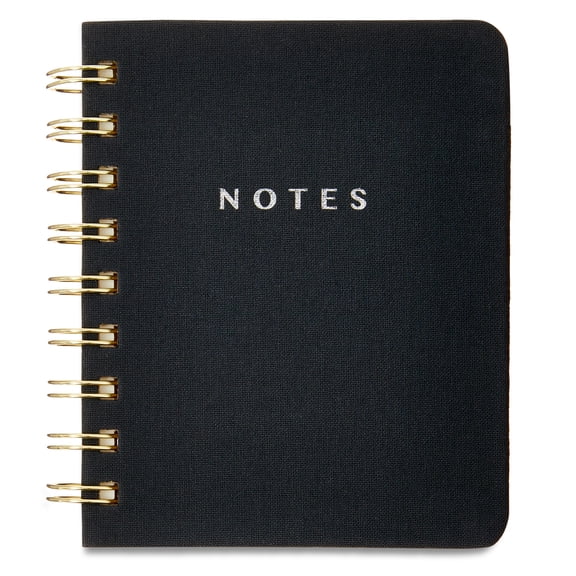 Pen+Gear Small Memo Spiral Notepad, 4 x 5 Inch, 192 Ruled Pages, Twin-Wire Binding, Hard Cover, Black