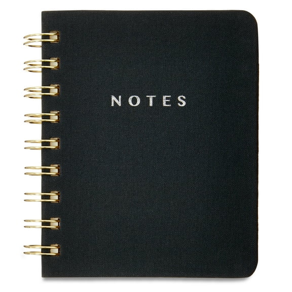 Pen+Gear Small Memo Spiral Notepad, Black, 4" x 5", 192 College Ruled Pages