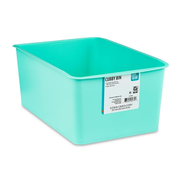 Pen+Gear Small Plastic Desktop Organizer Cubby Bin, Spearmint, 8-Pack