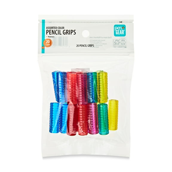 Pen+Gear Soft Pencil Grip, Assorted Colors, 20 Count