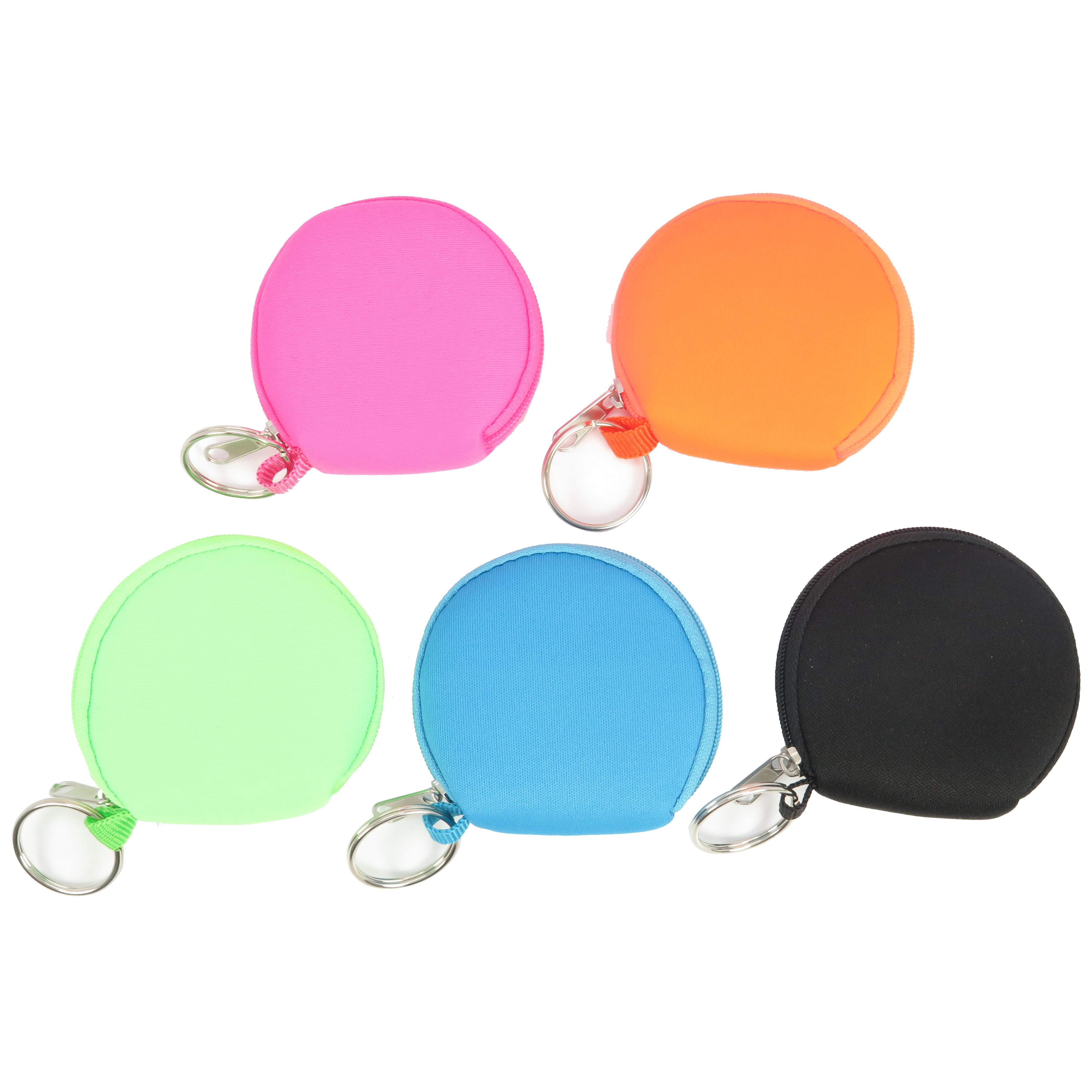 Pen+Gear Solid EVA Earbud Zipper Pouch with Key Ring, Headphone case