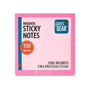 Pen+Gear Square Shaped Sticky Notes, 3" x 3", Magenta, 100 Sheets