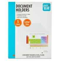 Pen+Gear Standard Sealed Subject Letter-Size Pocket Plastic File Folder, Clear, 5 Count