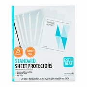 Pen+Gear Standard Sheet Protectors, Clear, 9.25" x 11.22", 25 Count