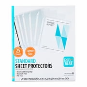 Pen+Gear Standard Sheet Protectors, Clear, 9.25 x 11.22, 25 Count