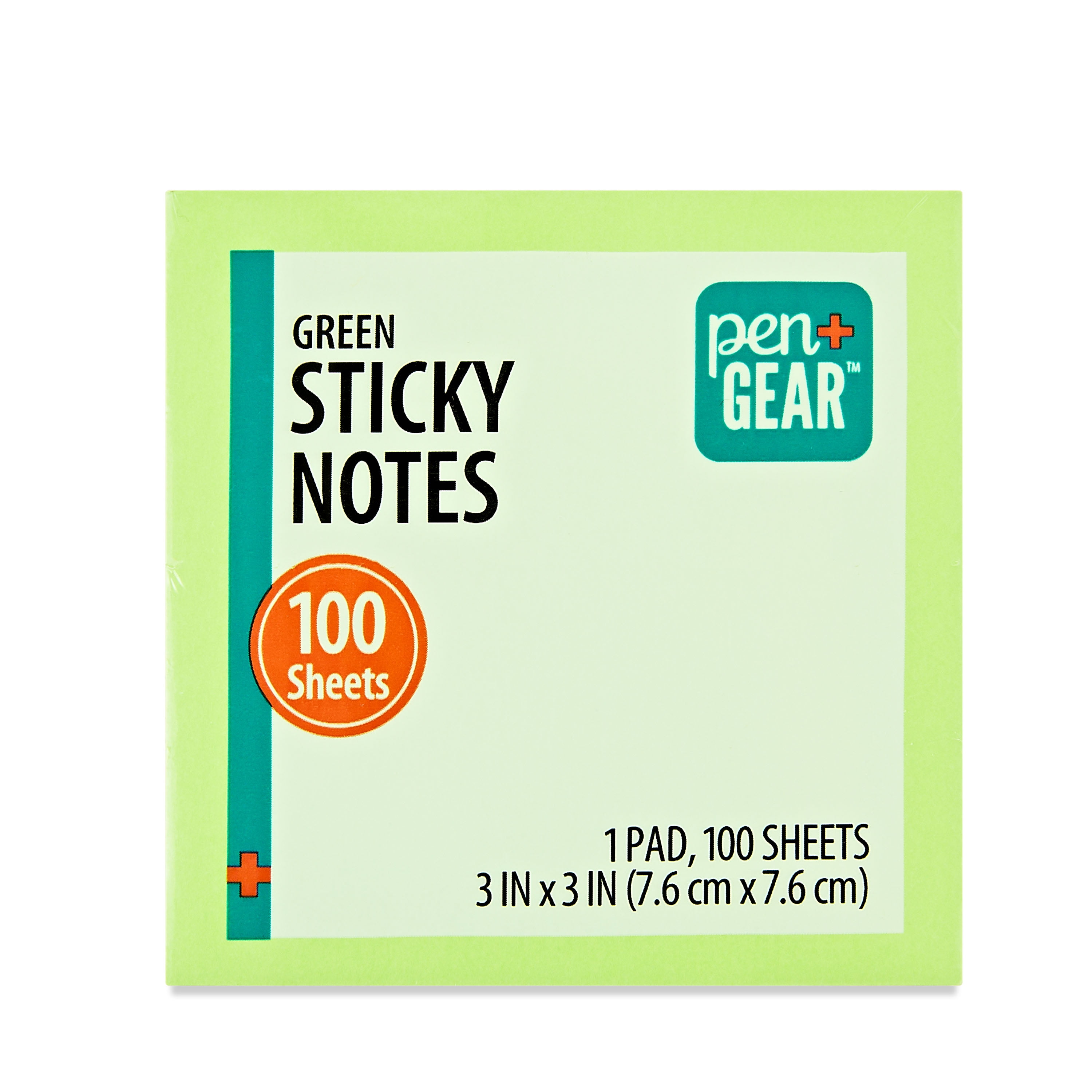 Pen + Gear Sticky Notes Neon Green, 3 in. x 3 in. 100 Sheets/Pad, 1 Pad