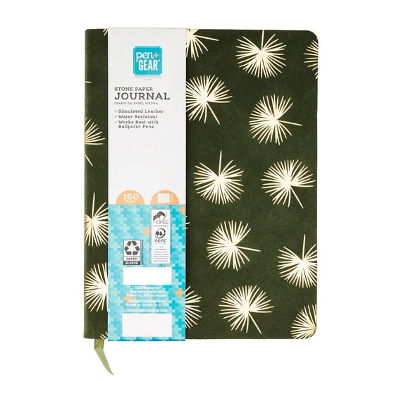 Pen + Gear Stone Paper Journal, Flower, 80 Pages