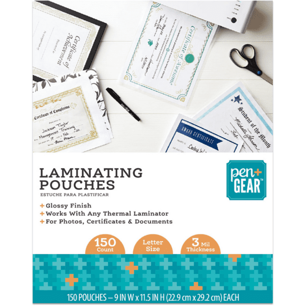 Pen + Gear Thermal Laminating Pouches, Letter Size Sheets, 150 PK