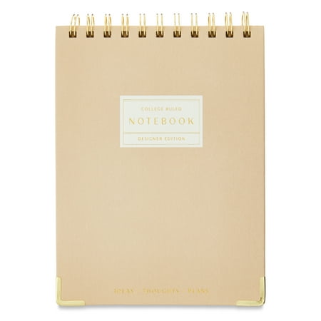 Pen+Gear College Ruled Journal, Top Spiral, Dusky Taupe, 160 Pages, 6.02" x 8.46"
