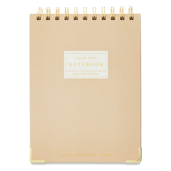 Pen+Gear College Ruled Journal, Top Spiral, Dusky Taupe, 160 Pages, 6.02" x 8.46"