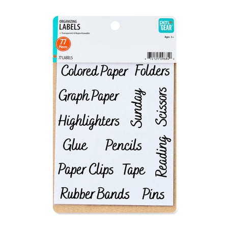 Pen+Gear Transparent Labels for School Supplies & Office Organization
