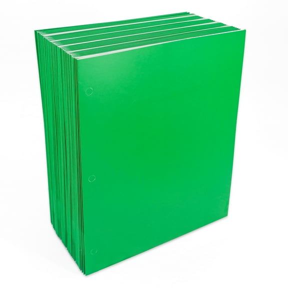 Pen + Gear Two Pocket Paper Portfolios, 50 Count, Green, Letter Size