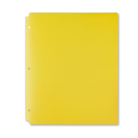 Pen+Gear 2-Pocket Poly Folder, Yellow