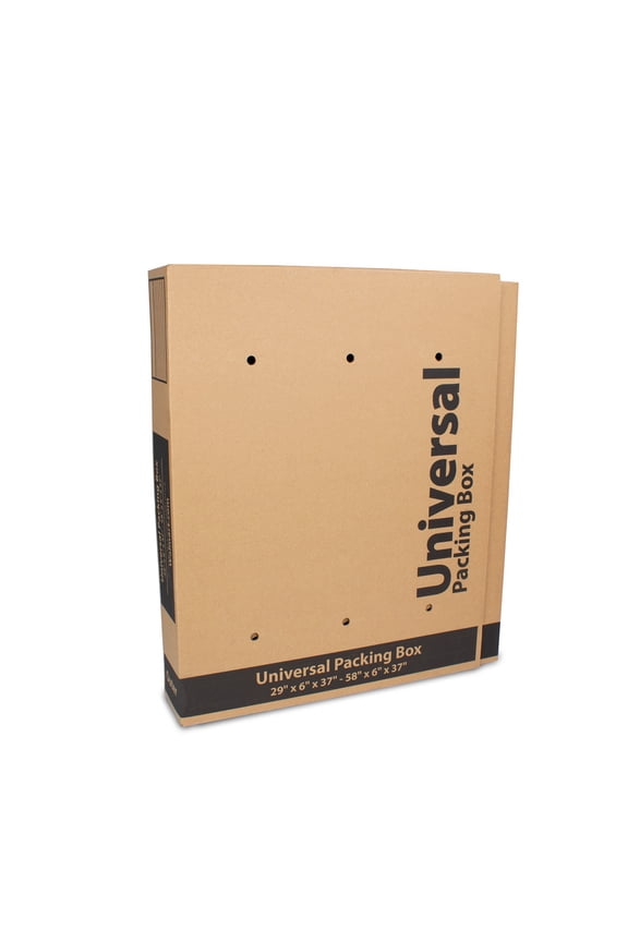 Universal Packing Box, Bubble Roll & 4 Foam Corners Included, Fits up to 55" TVs