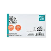 Pen+Gear Unruled Index Cards, White, 100 Count, 3" x 5"
